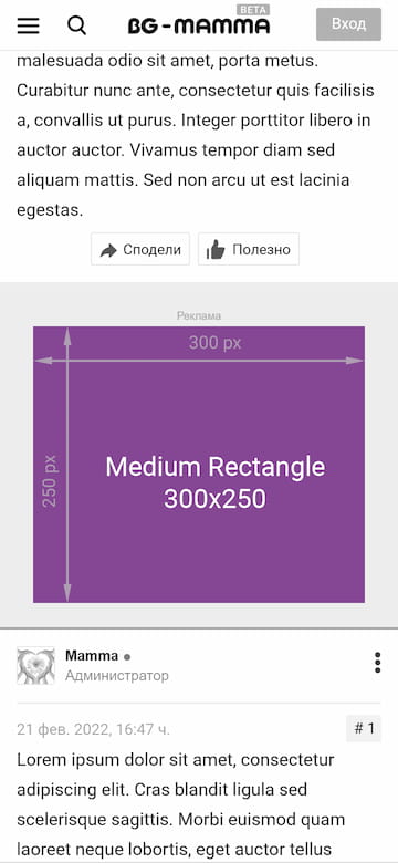 Medium Rectangle - mobile - 300x250